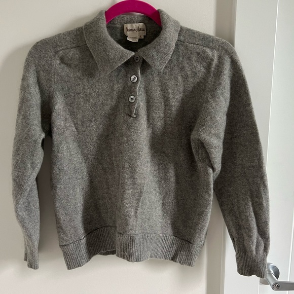 Neiman-Marcus 100% cashmere polo sweater - Picture 2 of 8